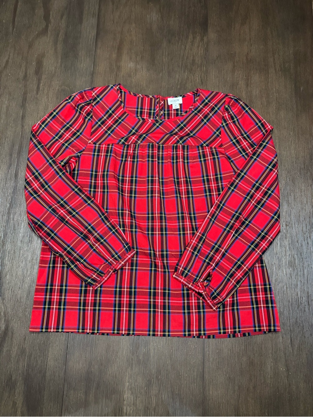J Crew Plaid Top - Classic Holiday Style
